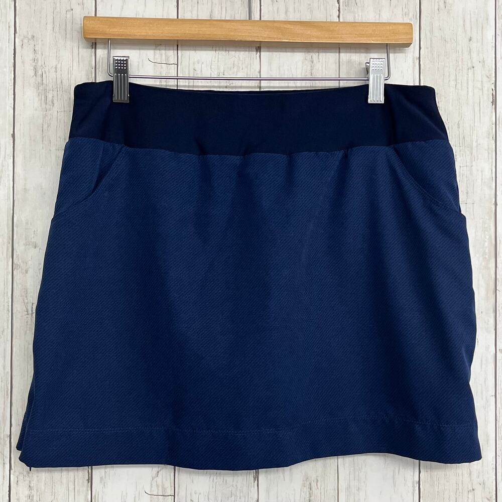 Mondetta Blue Performance Skort L Golf Tennis Pickleball Workout Skirt Pockets